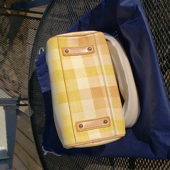 Dooney and Bourke Quadretto Check Rowan Satchel Crossbody Bag - Picture 4 of 17